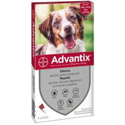 ADVANTIX SPOT-ON PER CANI OLTRE 10 KG FINO A 25 KG - 4 pipette