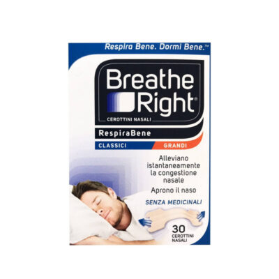 Breath Right Cerottini RespiraBene Nasali Classici Grandi - 30 Pezzi