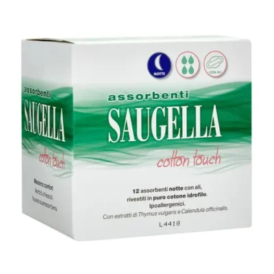 Saugella Cotton Touch Assorbenti Notte - 12 Pezzi